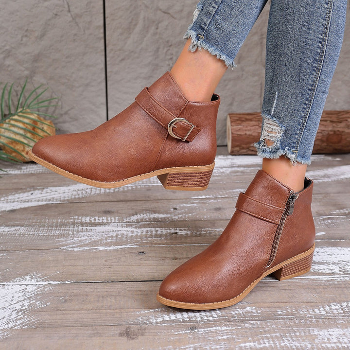 Damen Stiefeletten mit gepolstertem Fußbett und praktischem Reißverschluss