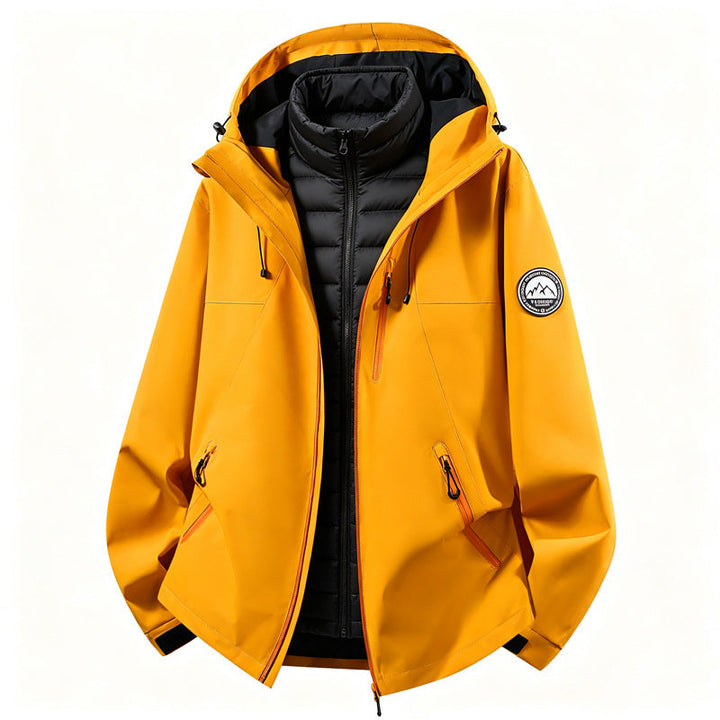 Damen kombinierbare Softshell Outdoorjacke mit abnehmbarer Innenjacke