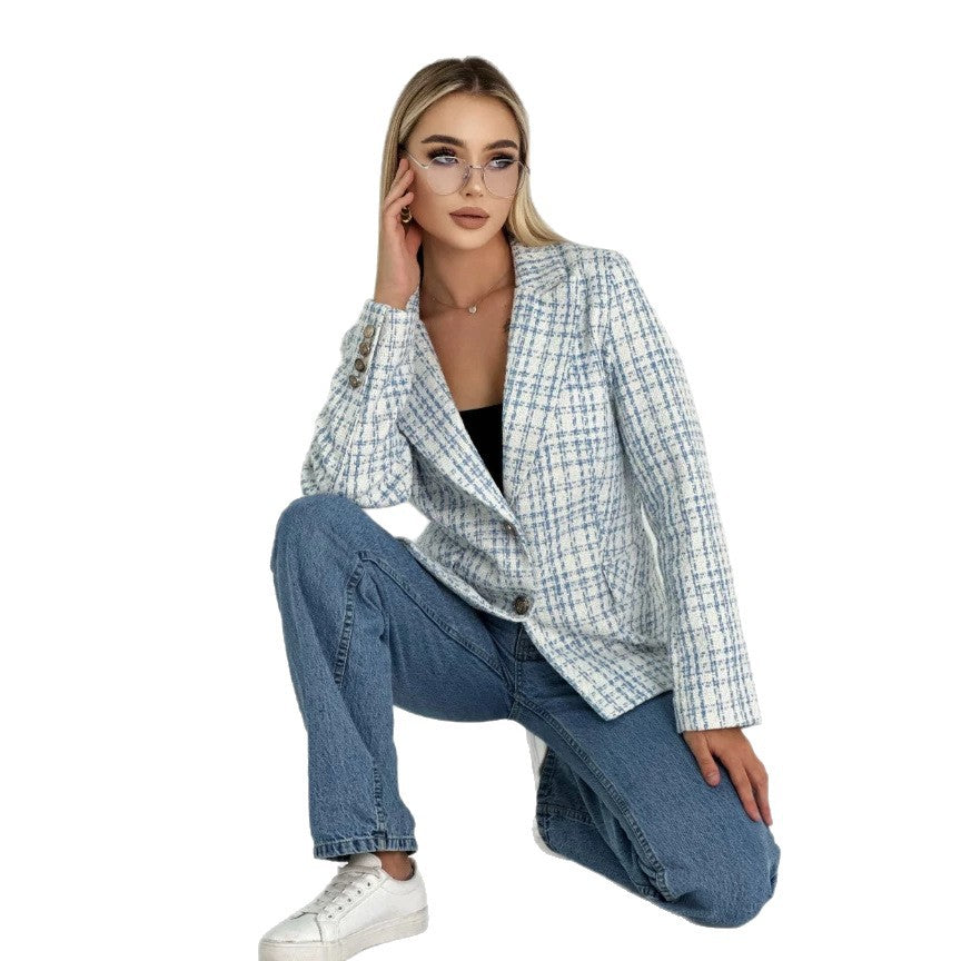 Damen Blazerjacke mit tailliertem Schnitt und eleganten Knöpfen