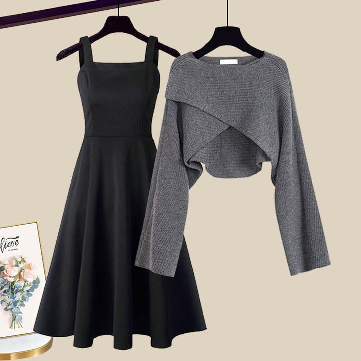 Enrica™ - Elegantes Strickkleid Set