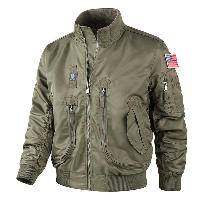 Herren Bomberjacke im Pilotendesign mit Multifunktionstaschen