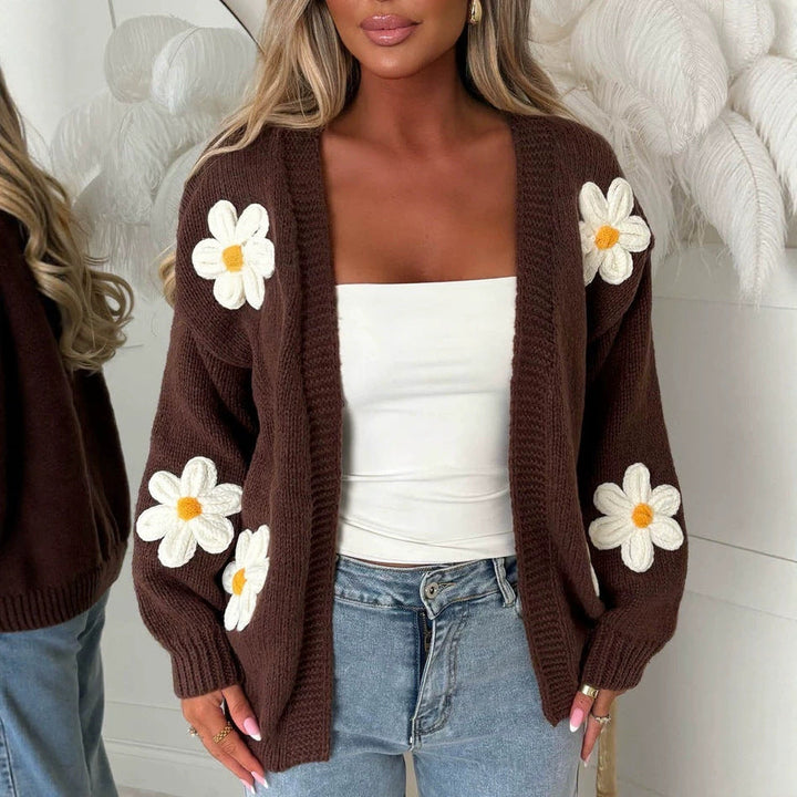 Laura | Damen Oversized Langarm-Cardigan