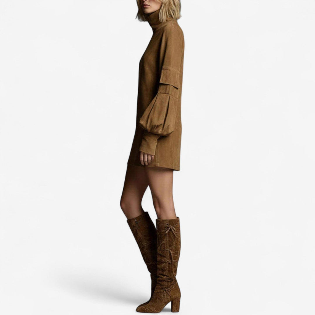 Tania™ Mini-Kleid mit Stehkragen