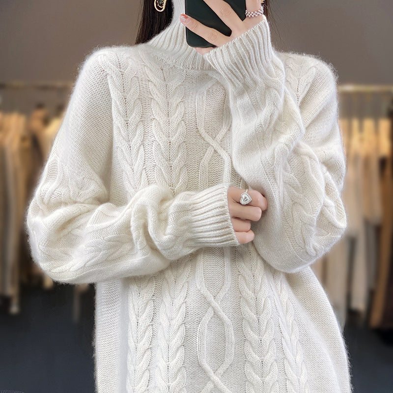 Damen Oversized Pullover mit Rundhalsausschnitt