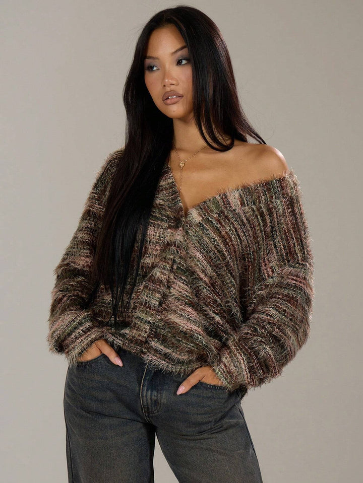 Damen Oversized Langarmpullover