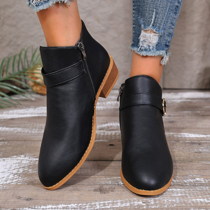 Damen Stiefeletten mit gepolstertem Fußbett und praktischem Reißverschluss