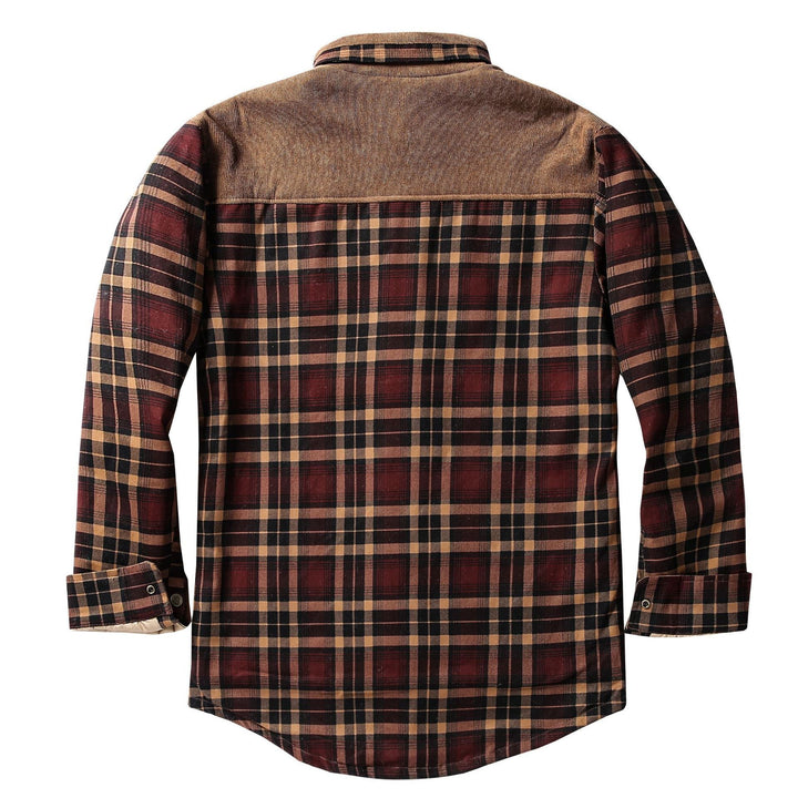 Giacca-camicia da uomo a quadri con tasche