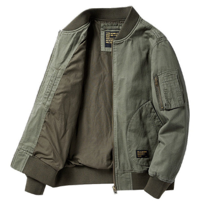 Herren Langarm Bomberjacke mit Taschen