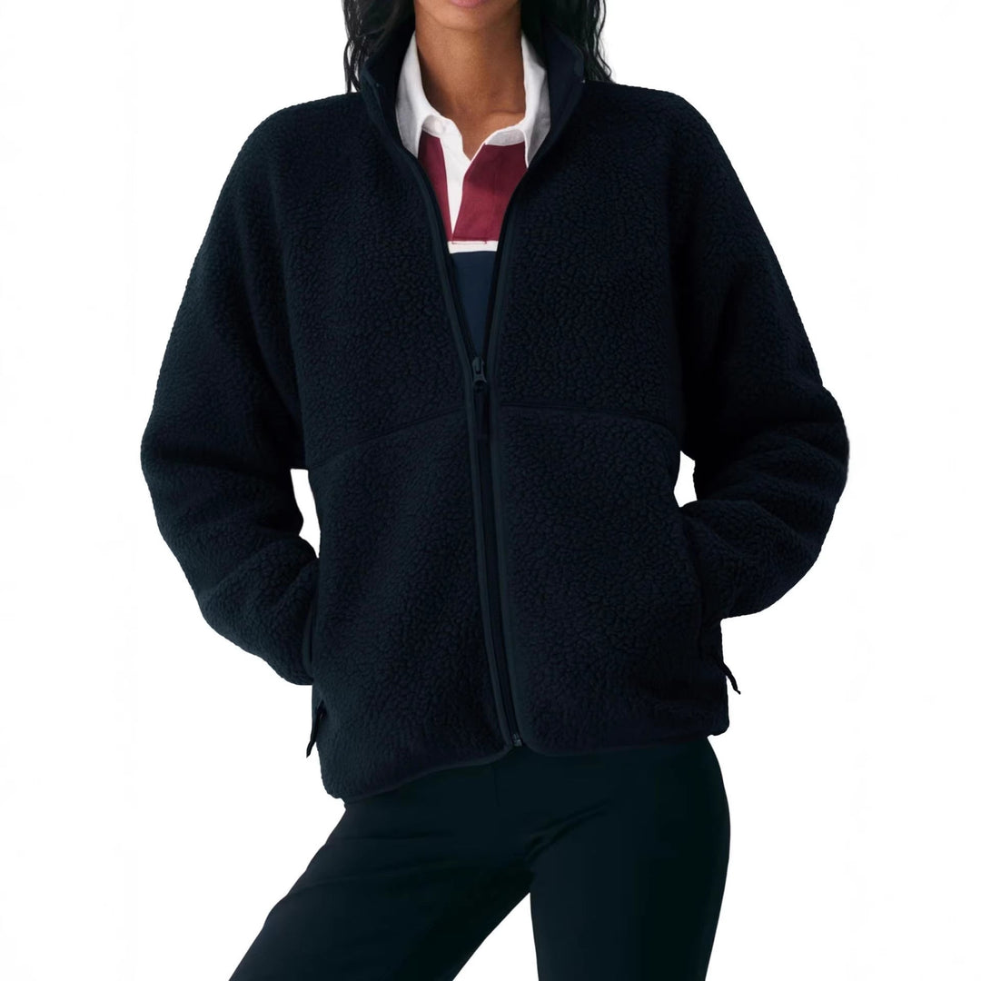 Damen Jacke mit hohem Kragen und Reißverschlusstaschen