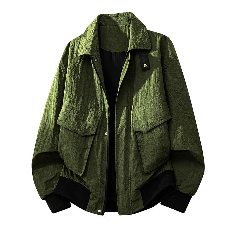 Herren Field-Bomberjacke mit Pattentaschen und Rippbündchen