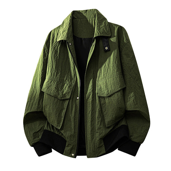 Herren Field-Bomberjacke mit Pattentaschen und Rippbündchen