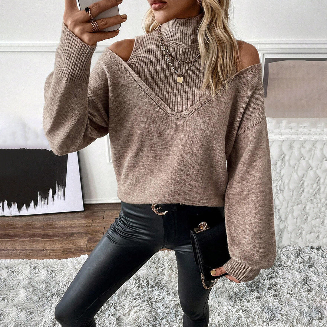 Damen Rollkragenpullover mit langen Ärmeln