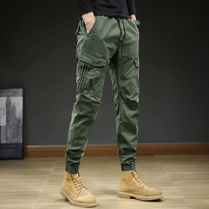 Pantaloni cargo da uomo con tasche e coulisse