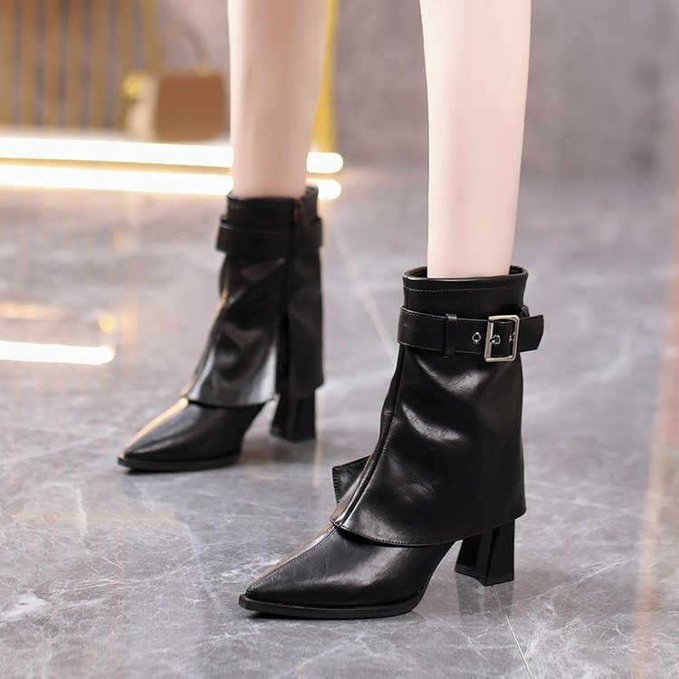 Damen Blockabsatz Stiefeletten
