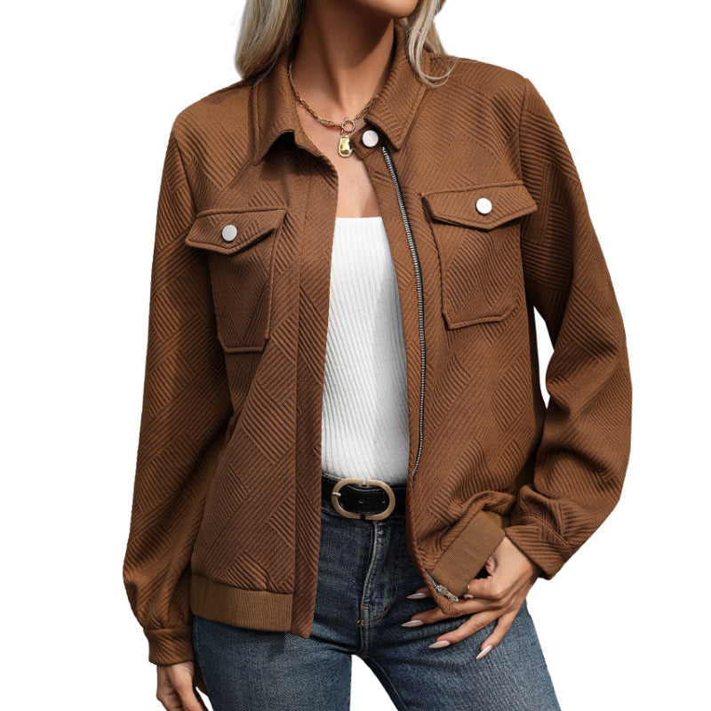 Anna | Damen Langarmjacke mit Brusttaschen