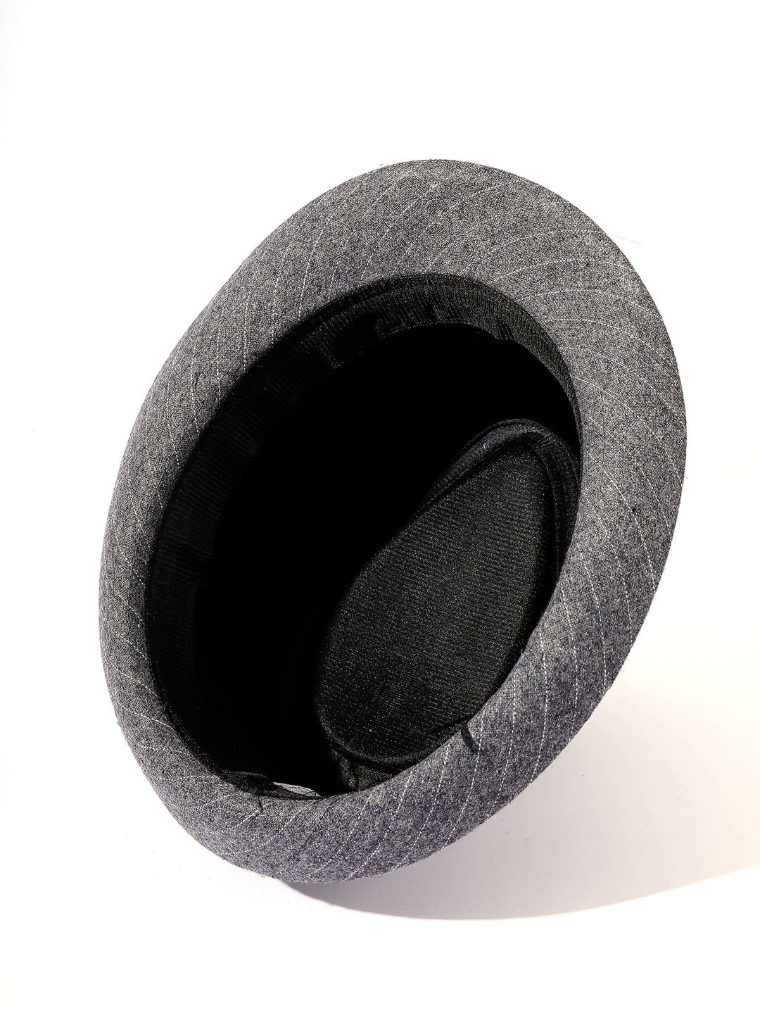 Damen Fedora-Hut mit gestreiftem Muster und Samtband