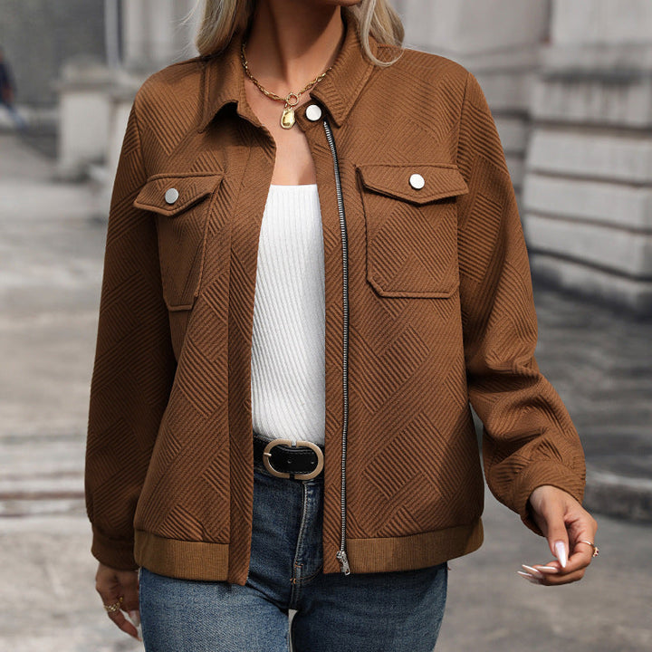 Anna | Damen Langarmjacke mit Brusttaschen