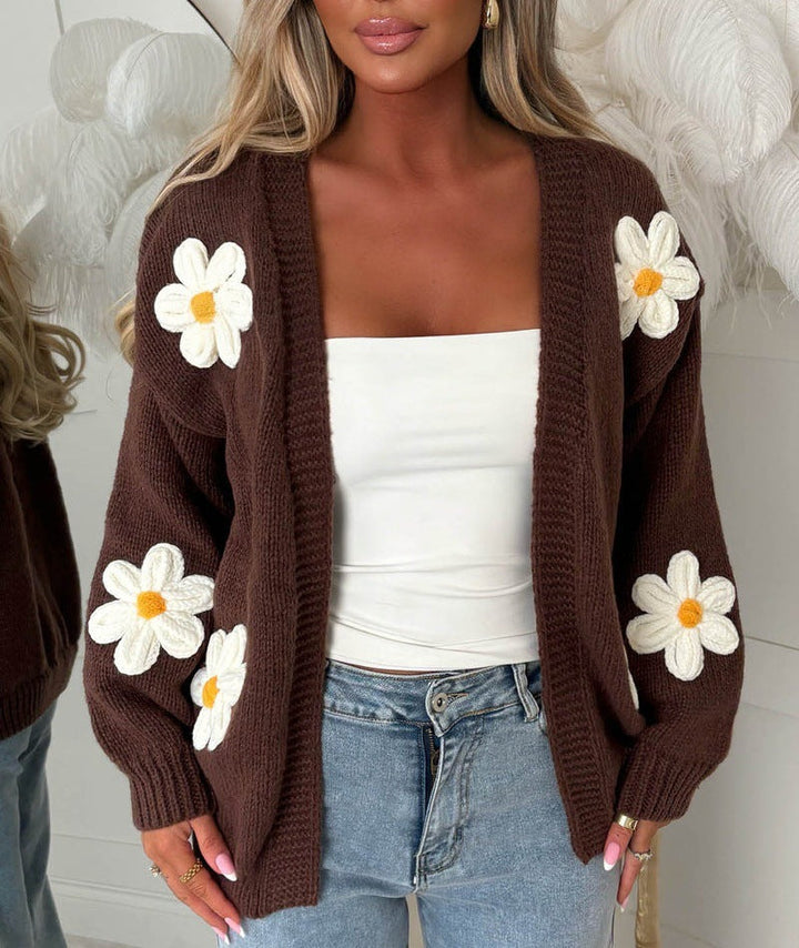 Laura | Damen Oversized Langarm-Cardigan