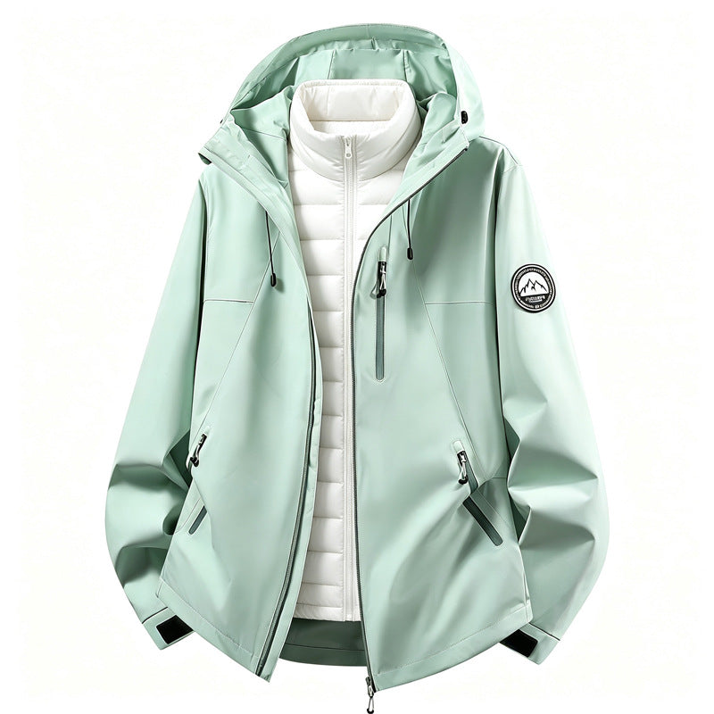 Damen kombinierbare Softshell Outdoorjacke mit abnehmbarer Innenjacke