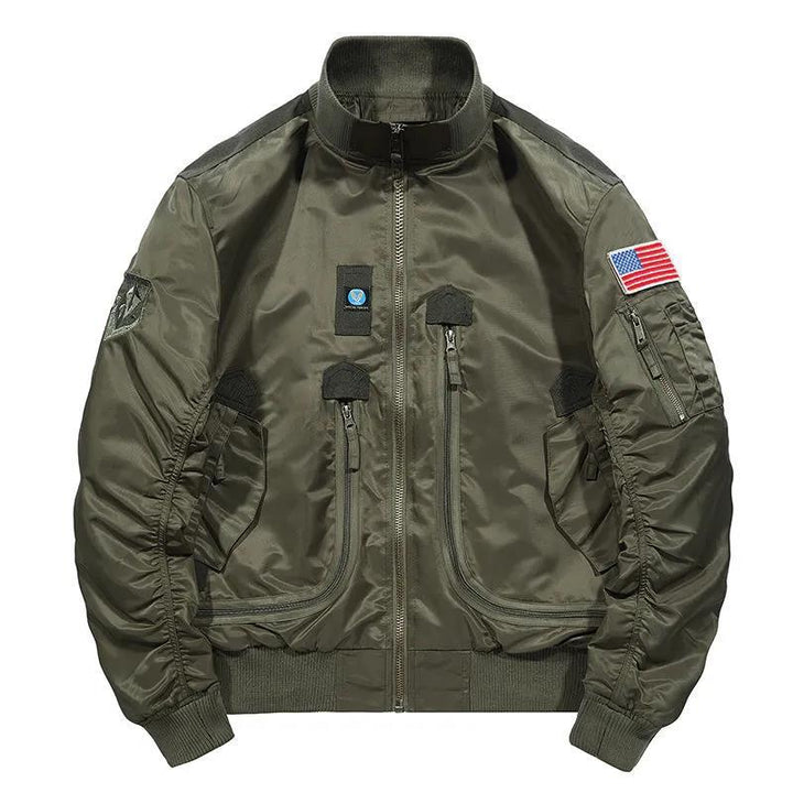 Herren Bomberjacke im Fliegerstil mit Thermofutter und Utility-Taschen