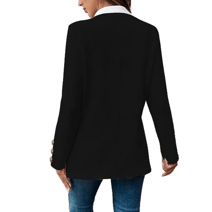 Chaqueta blazer de mujer con corte entallado y cuello en contraste