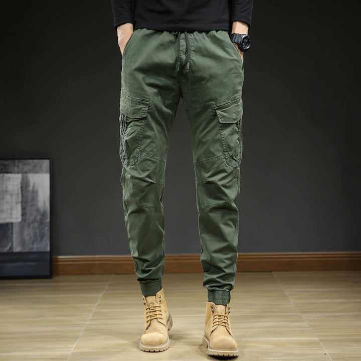 Pantaloni cargo da uomo con tasche e coulisse