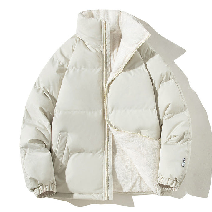 Damen gesteppte Thermo-Bomberjacke mit Teddyfutter und hohem Stehkragen