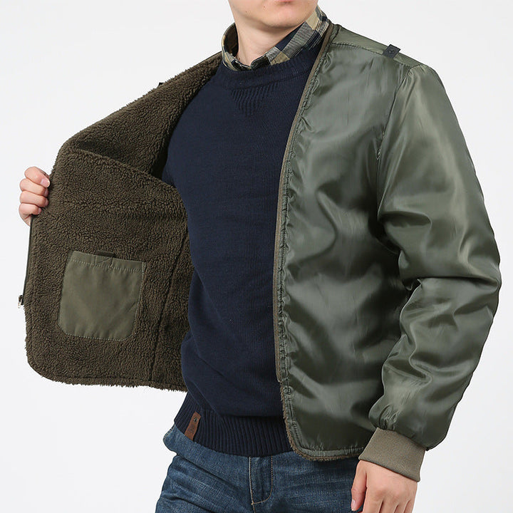Herren Parka mit Kapuze, Kordelzug, Knöpfen und Taschen