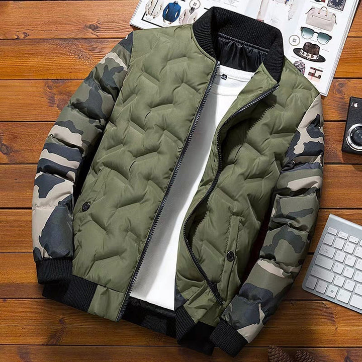 Herren Bomberjacke mit langen Ärmeln und Taschen