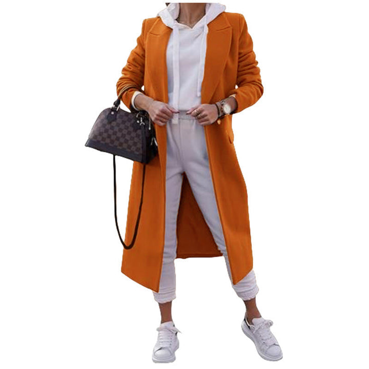 Damen Oversize-Mantel mit klassischem Revers und Taschen