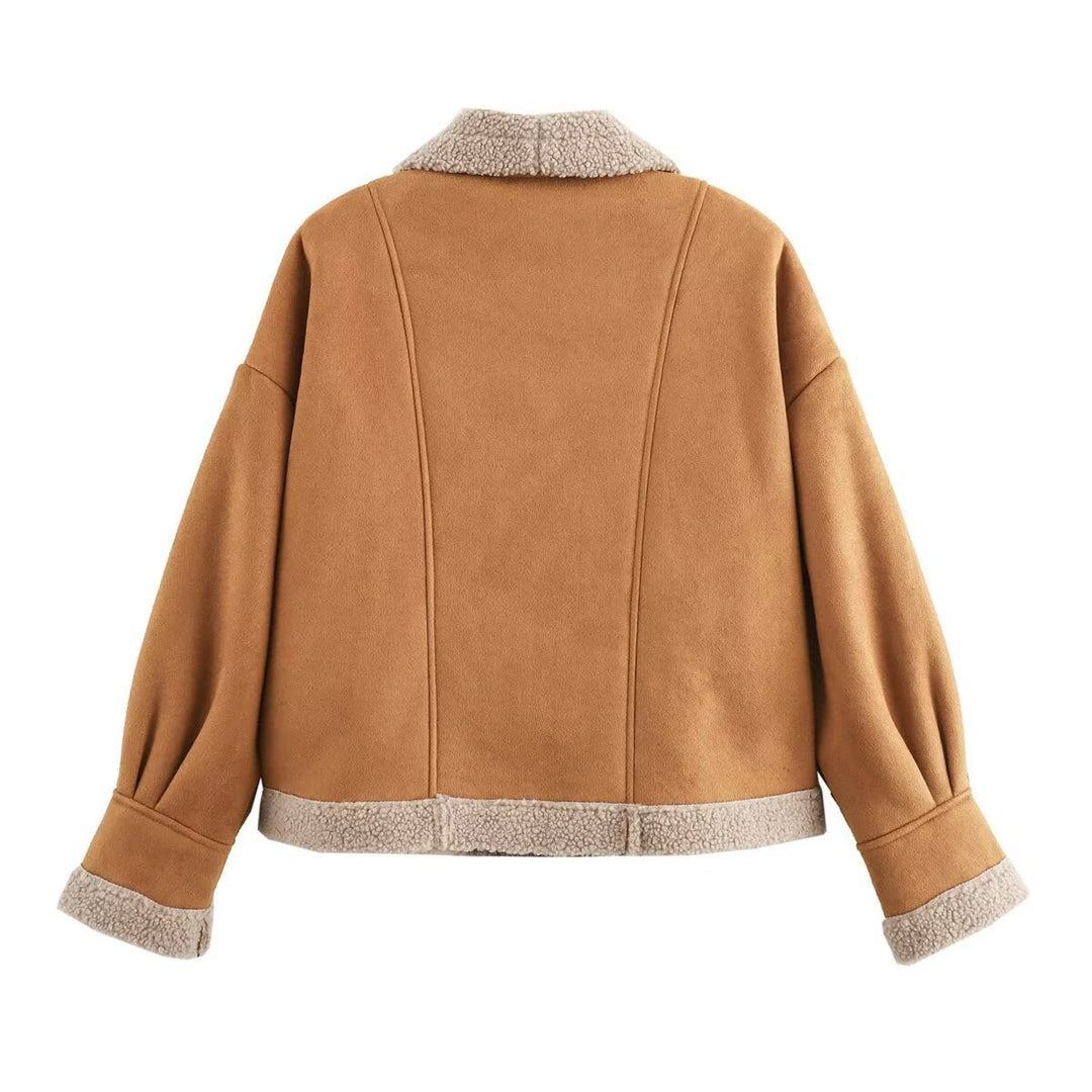 Damen Kurzjacke mit Knöpfen und Taschen