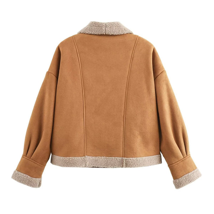 Damen Kurzjacke mit Knöpfen und Taschen