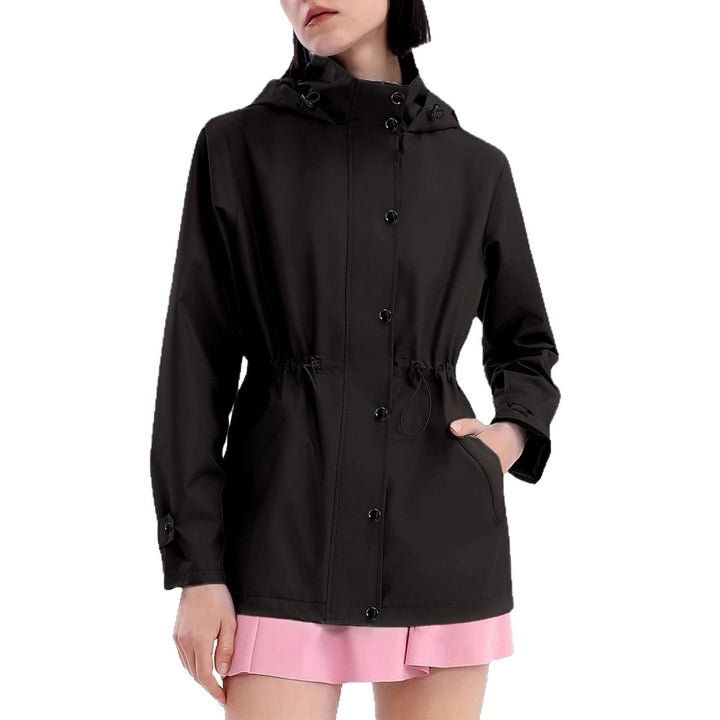 Damen wasserabweisende Freizeitjacke mit verstellbarer Kapuze