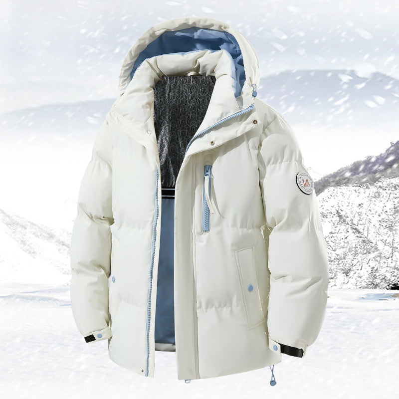 Herren Daunenjacke mit Kapuze und Taschen