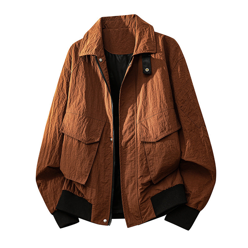 Herren Field-Bomberjacke mit Pattentaschen und Rippbündchen