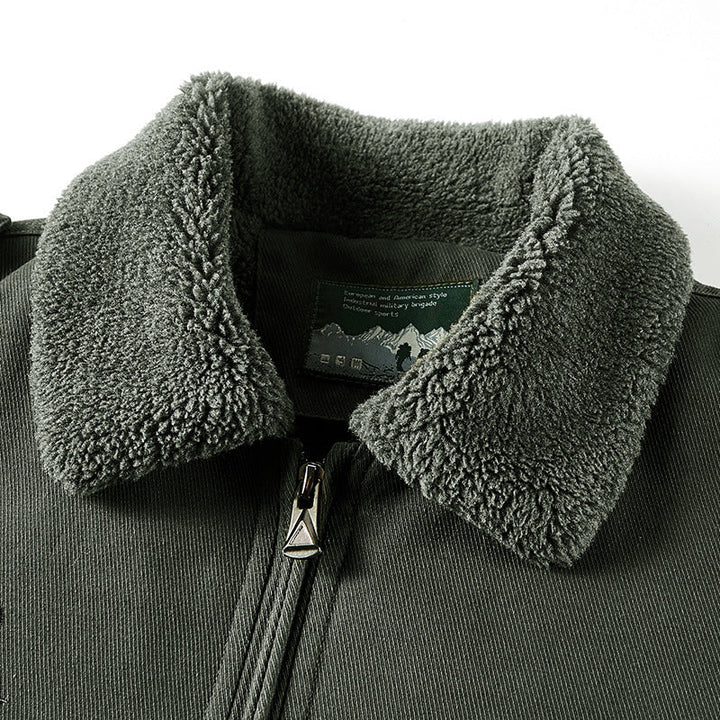 Herren-Langarmjacke mit Knöpfen und Taschen