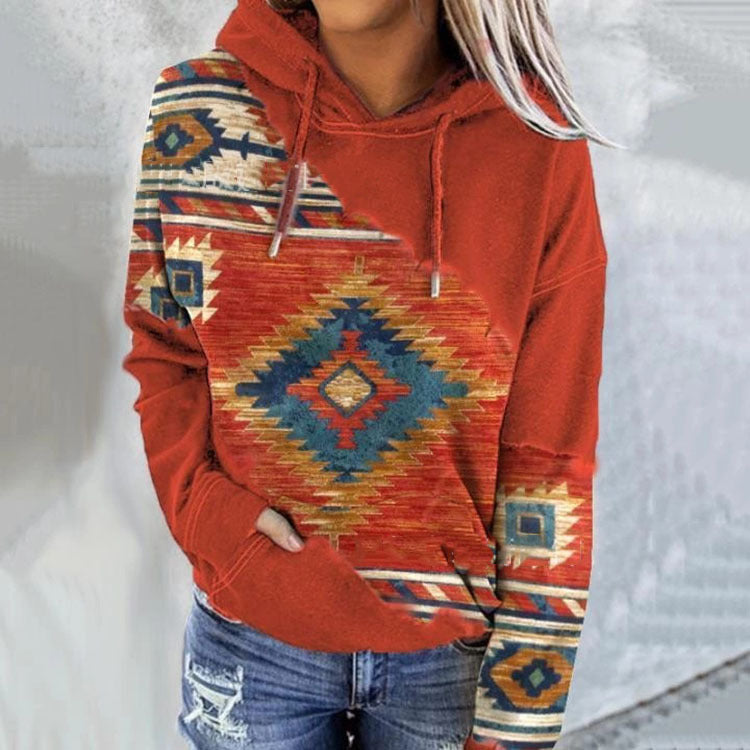 Damen Hoodie mit Kordelzug und Kängurutasche