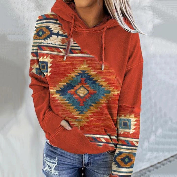 Damen Hoodie mit Kordelzug und Kängurutasche