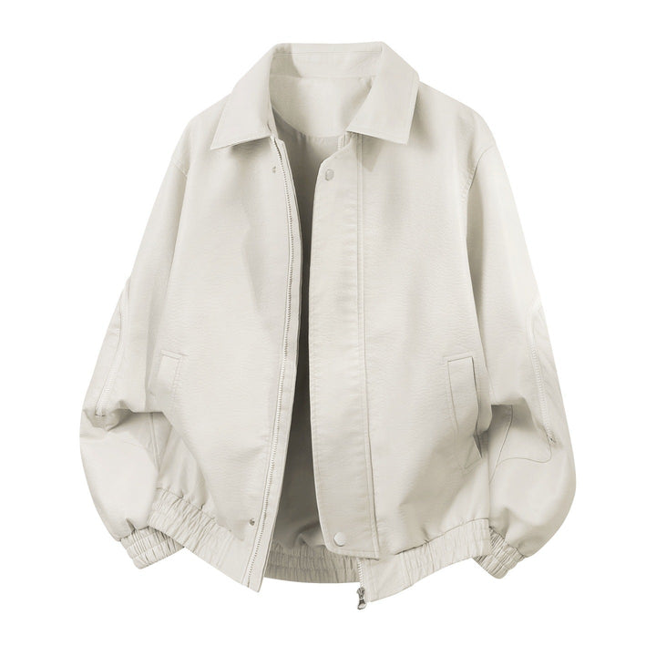 Herren oversized Blouson mit elastischem Saum und verdecktem Reißverschluss