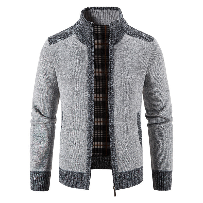 Herren Langarm-Zip-Jacke mit Taschen