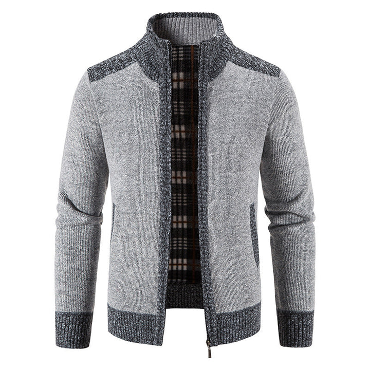 Herren Langarm-Zip-Jacke mit Taschen