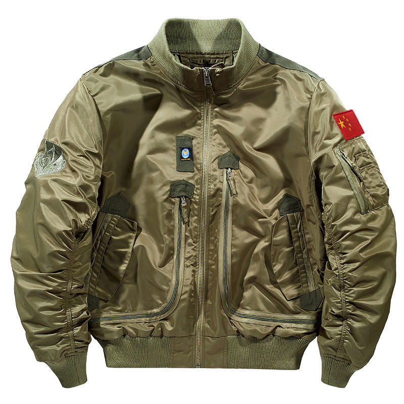 Herren Bomberjacke im Fliegerstil mit mehreren Taschen