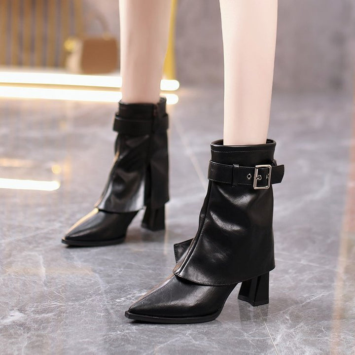 Damen Blockabsatz Stiefeletten
