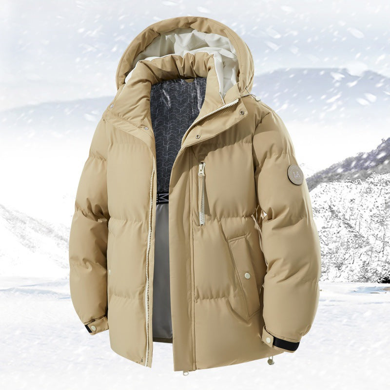 Herren Daunenjacke mit Kapuze und Taschen