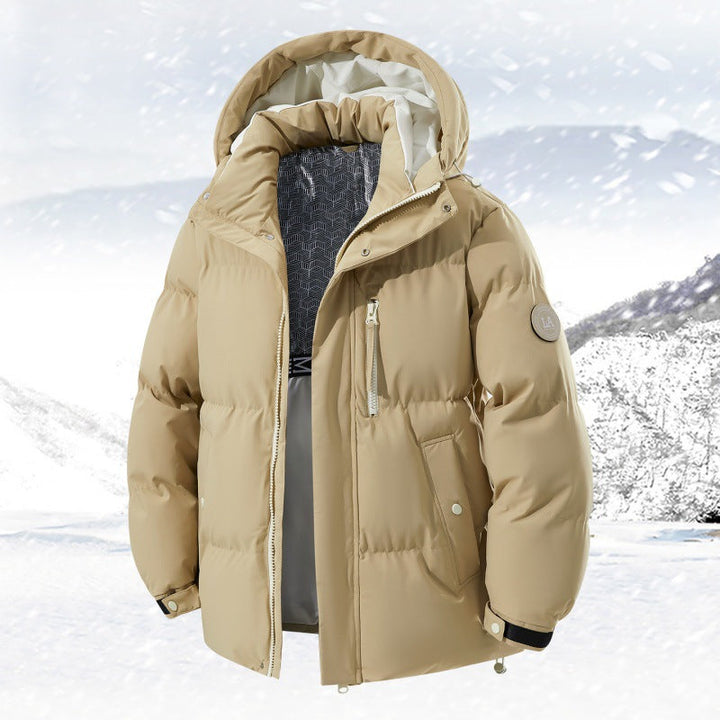 Herren Daunenjacke mit Kapuze und Taschen