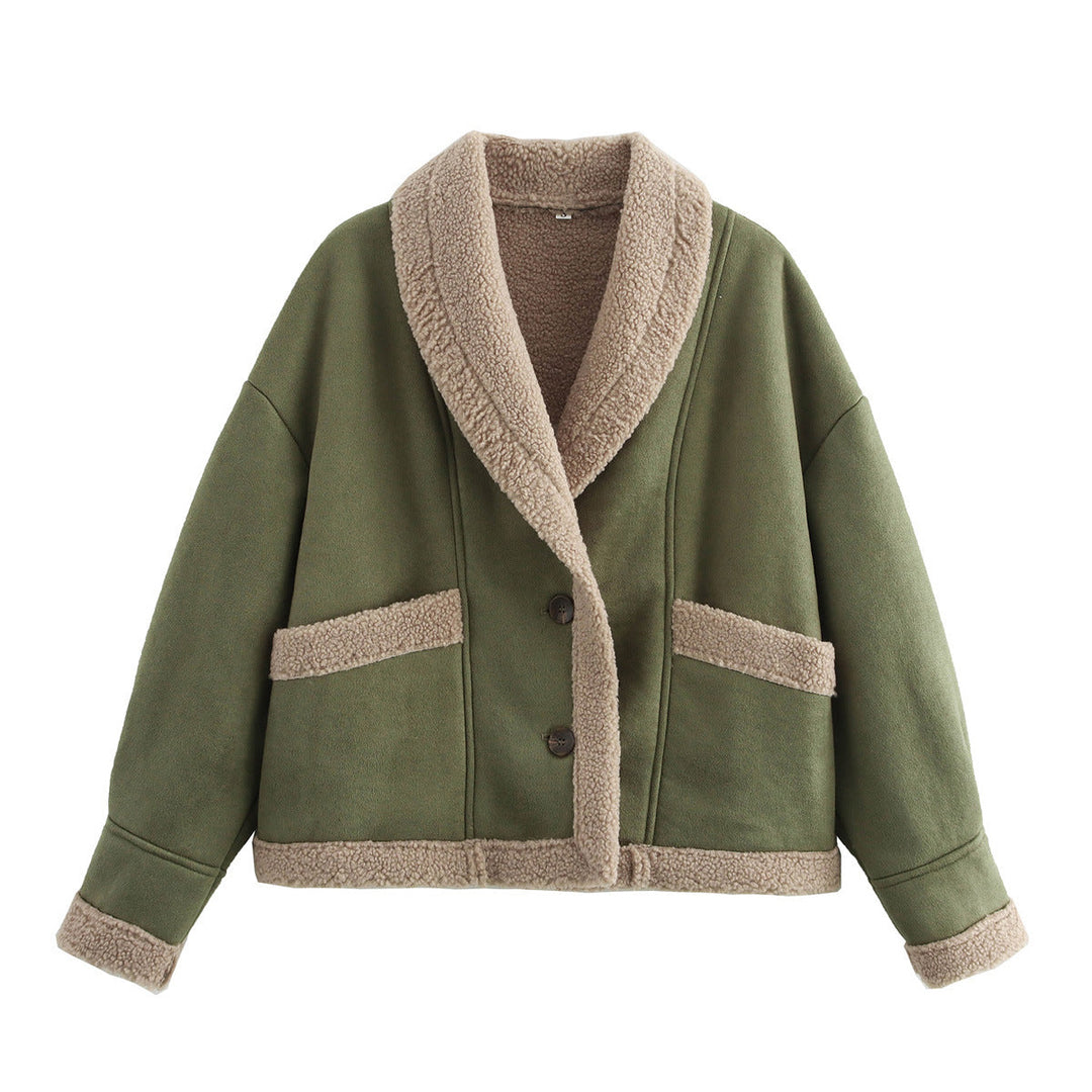 Damen Kurzjacke mit Knöpfen und Taschen