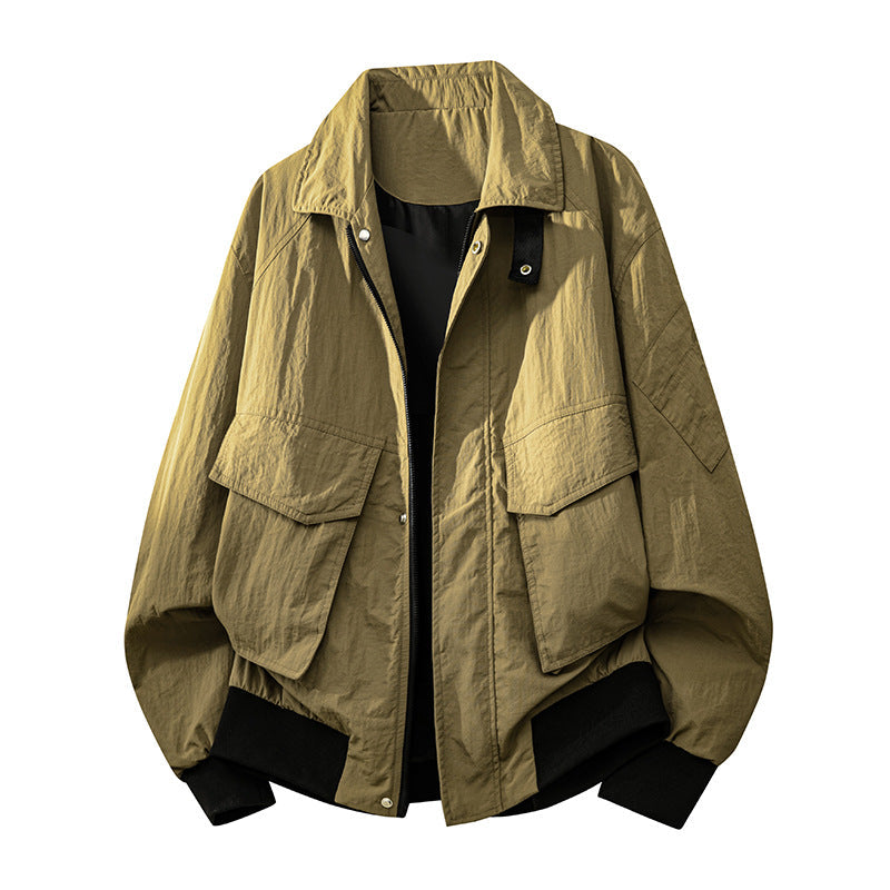 Herren Field-Bomberjacke mit Pattentaschen und Rippbündchen