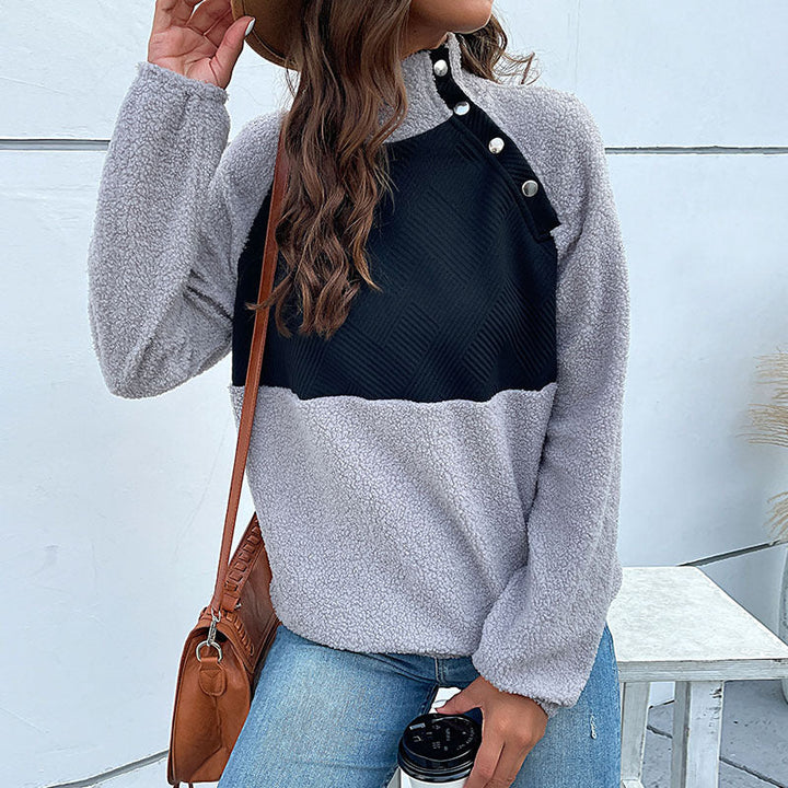 Pullover da donna a maniche lunghe con bottoni