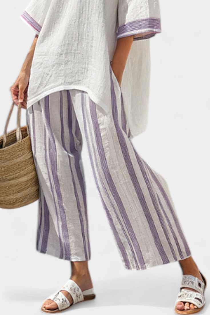 Allegra – bequeme Bluse und gestreifte Bambushose