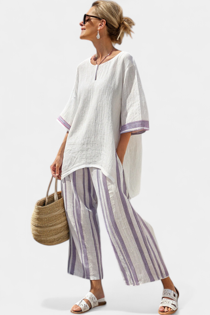Allegra – bequeme Bluse und gestreifte Bambushose